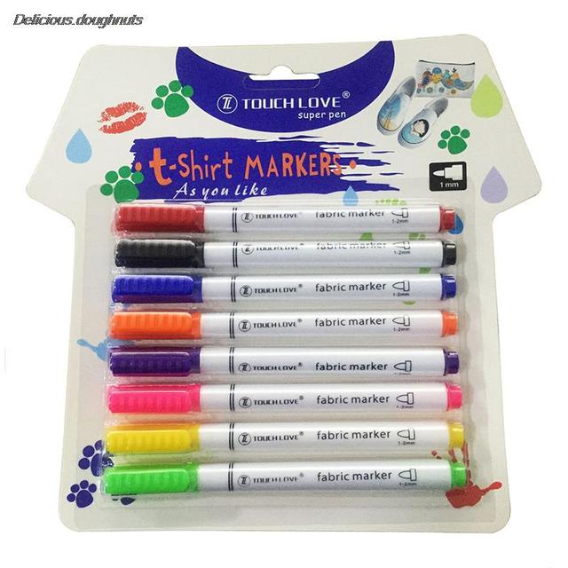 8 Colors Textile Marker Fabric Paint Pen Diy Crafts T-shirt Pigment Painting  Pen Clothes Textile